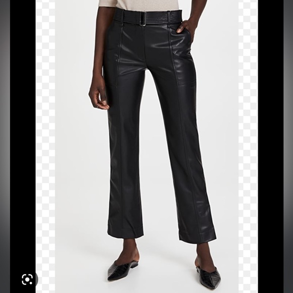Rebecca Taylor Pants - *SOLD thru another outlet NWT REBECCA TAYLOR BELTED VEGAN LEATHER TROUSERS
